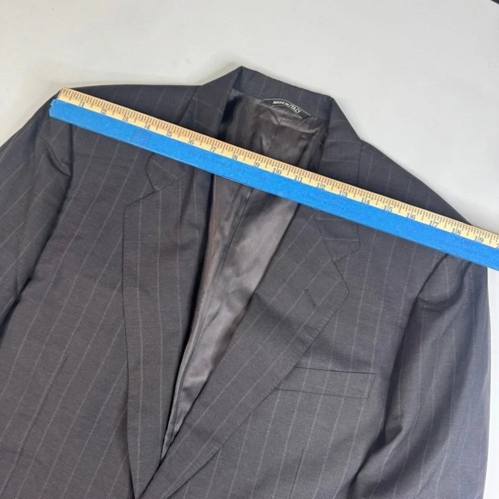 Canali Blazer Mens 54 (US44) Charcoal Grey Loro Piana Wool Pinstripe Suit Jacket